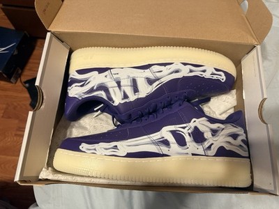 Nike Air Force 1 '07 Low Men's Sneakers Purple Skeleton, Size 12.5 (Brand New)