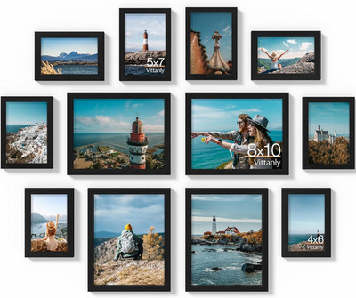 12 Pack Picture Frames Collage Wall Decor for Mounting or Tabletop Display, Gall