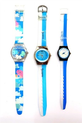 3 New Swatch Watches UNTESTED SOLD AS-IS MINIMOUSE GS901 and 2 Unknowns
