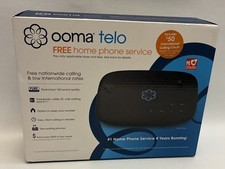 New Ooma Telo Free Home Phone Service VoIP Phone Black Sealed