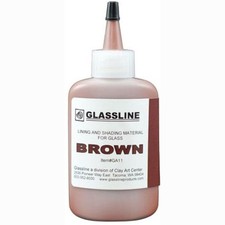 Glassline Brown Fusing Paint 2OZ. for Glass