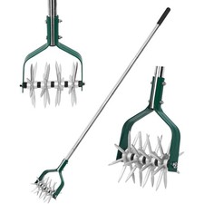 Rotary Grubber Pinne Einstellbarer S/S Griff Rotary Pinne mit abnehmbaren mas...