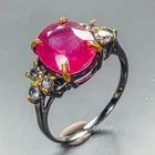 Jewellery ring   Ruby Ring 925 Sterling Silver Size 6.5 /R467766