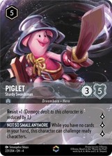Lorcana Piglet - Sturdy Swordsman Enchanted NM Holofoil Ursula's Return