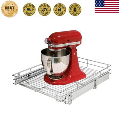 Full Extension Pull-Out Storage Basket for Kitchen & Bathroom - 75 lbs Capacity
