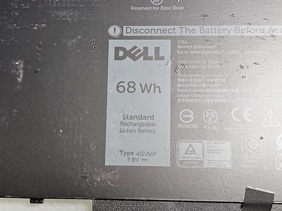 Оригинальный аккумулятор 4 ГВп для Dell Latitude 5400 5500 Precision 3540 3550 68 Втч от оригинального производителя оборудования - Изображение 2 из 3