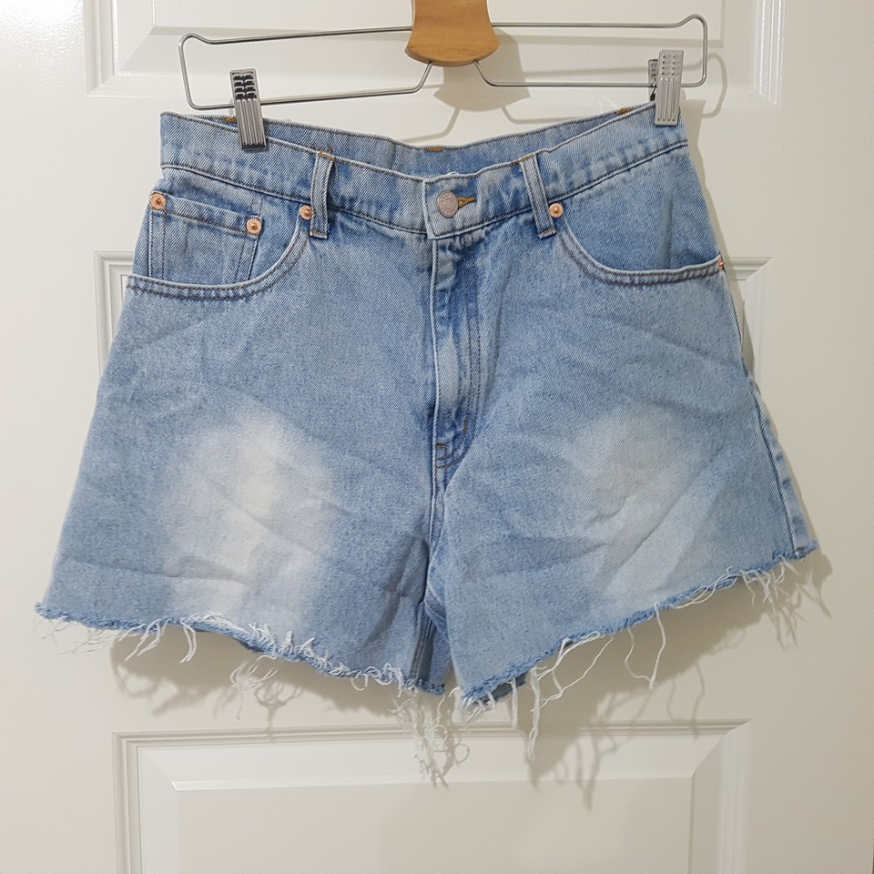 Women's GHANDA 10 AU High Waisted Denim Shorts Light Blue | 3+ Extra 10% Off