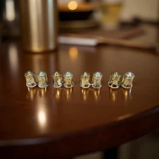 Vintage Silverplate Salt Cellars Shaker Style Marked Japan Set Of 8