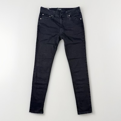 JACK & JONES LIAM W32 L32 Herren Jeans Skinny Fit Mid Rise Schwarz Stretch