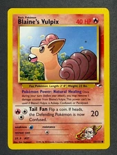 Blaine's Vulpix 65/132 Gym Heroes Series Common Basic Pokemon Card WOTC 2000 NM