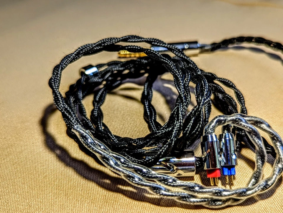 DIY hi-end IEM cable 7N pure copper mmcx 2pin 0.78 gold plated 2.5 3.5 4.4 - Image 2 of 4