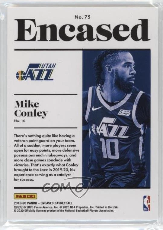 2019-20 Panini Encased Red /25 Mike Conley #75 - Image 2 of 2