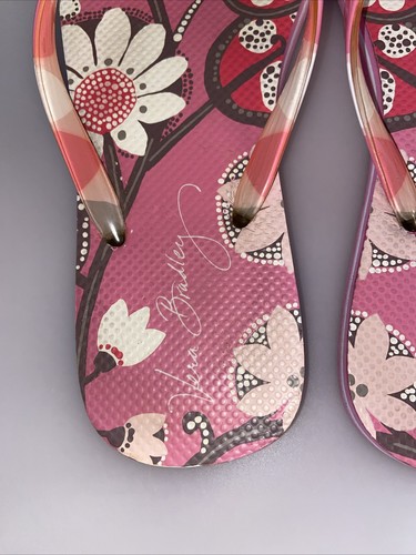 Vera Bradley rosa Blumen Flip Flops Zehenstegsandalen Damengröße 7/8 - Bild 5 von 9