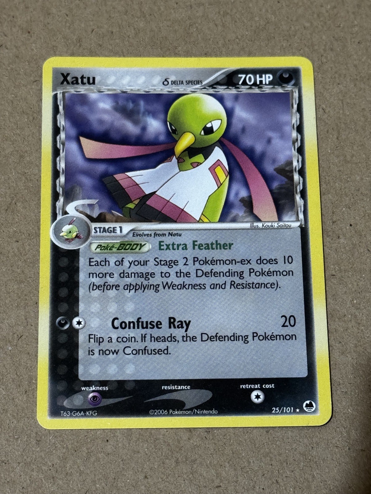 Xatu (Delta Species) - 25/101 - Rare, English Pokemon EX Dragon Frontiers 2006
