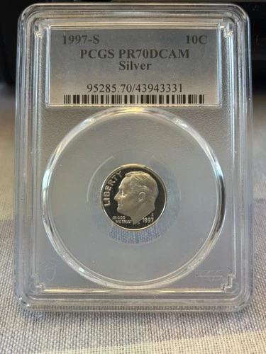 1997 S 10C Silver Roosevelt Dime Proof PCGS PR70DCAM No Reserve