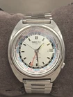Vintage SEIKO "World Time" 41mm Silver Date Dial Automatic Men's Watch 6117-6409