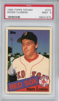 1985 Topps Tiffany #181 Roger Clemens Rookie Card Boston Red Sox PSA 9 MINT - Bild 1 von 2