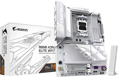 B850 AORUS Elite WIFI7 AM5 Motherboard, ATX, DDR5, Pcie 5.0, 5-Year Warranty