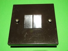 RPP BROWN plastic 2 gang 2 way switch 6 amp