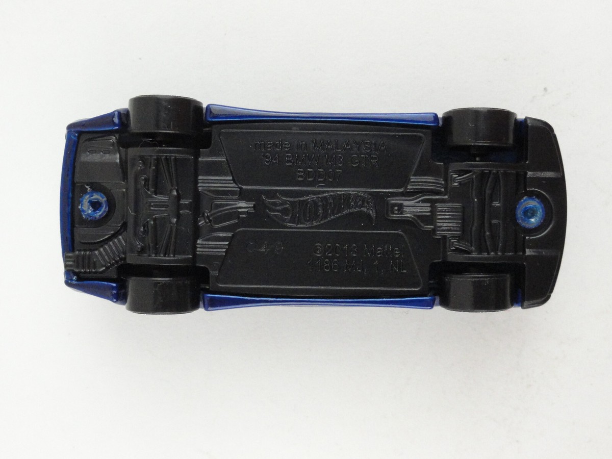 2015 Hot Wheels Race #146 '94 BMW E36 M3 GTR (Blue #232) - LOOSE