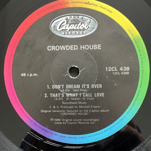 Crowded House – Don't Dream It's Over (Ext. 6:10) 3 Track 12'' TESTED EX VIDEO - Picture 4 of 6