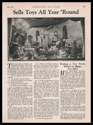 1928 Goerke Kirch Toy Store Display Photo Elizabeth New Jersey Article Print Ad