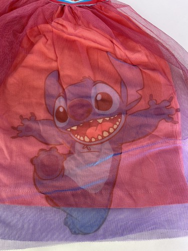 Disney Lilo and Stitch Tulle Tutu Layered Skirt Coral Purple Girls Size 7-8 - Picture 3 of 8