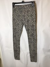 Hollister Women  s Dark Gray And Tan Leggings X-Small