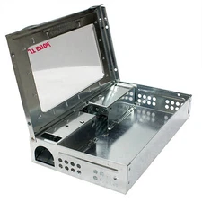 Tin Cat Style Multiple Catch Mouse Trap Clear Lid Repeater Humane Mouse Trap  