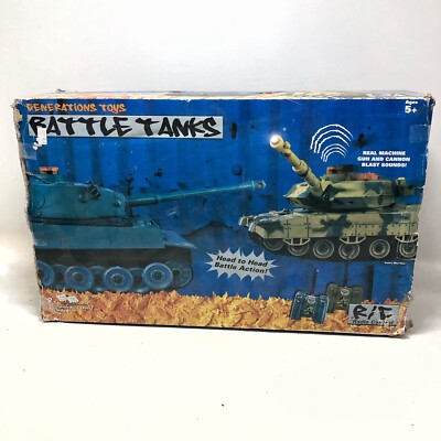 Generation Toys 2008 2 Battery Operated Remote Control Battle Tanks. No Chargers