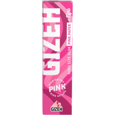 GEQUIP SHOP Gizeh All Pink King Size Slim + Tips 1 Heft (34 Blatt + 34 Tips)