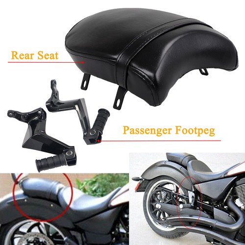 Black Sissy Bar Backrest Passenger Seat Foot Pegs Kit For Victory Gunner Judge