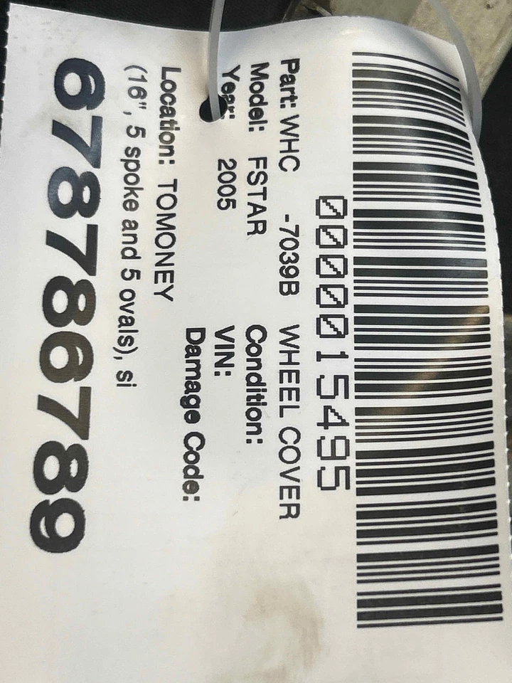 Fits 2004-2007 Ford Freestar, 16in Wheel Cover, OEM:5F2Z1130AA Foto 4 de 4