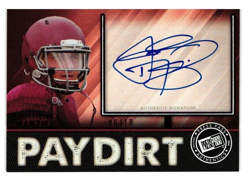 2014 Press Pass Paydirt #PD-JM Johnny Manziel RC Autograph 06/10 Rookie Auto