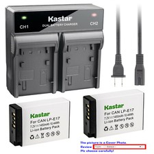 Kastar Battery AC Rapid Charger for Canon LPE17 EOS RP Mirrorless Digital Camera