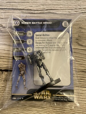 Star Wars Minifigur Mit Karte Super Battle Droid Nummer 47/60