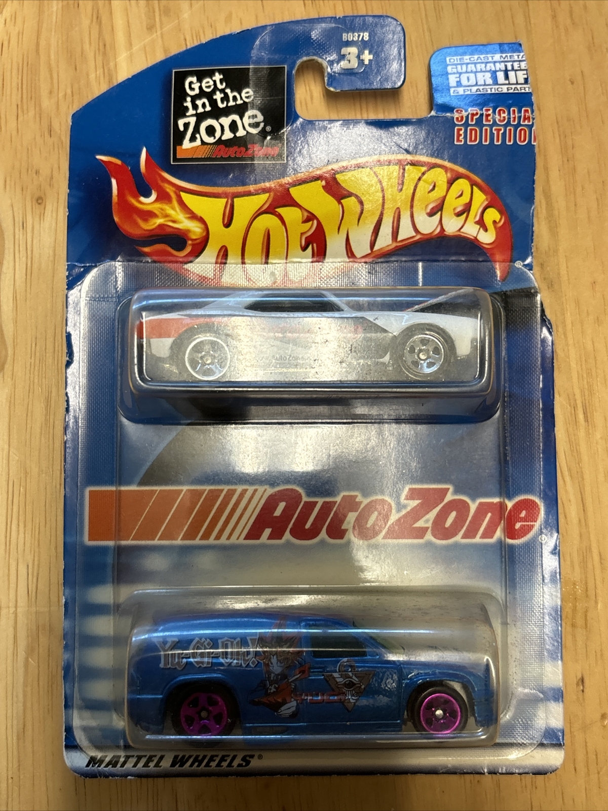 Hot Wheels Autozone 2Pack Chevy 1967 '67 camaro White 5 Spoke YuGiOh