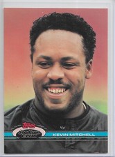 1991 Stadium Club Baseball Kevin Mitchell Card # 250 Rare Variation D Copyright