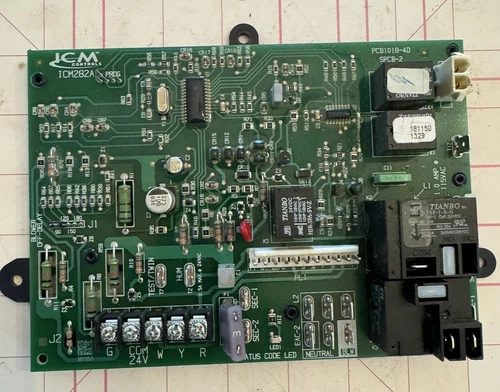 Used Carrier ICM ICM282A Furnace Control Circuit Board W/Wiring Harness