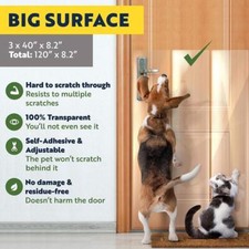3PC Cat Dog Scratch Door Frame Protector Stickers Clear Doors Guard 40*8.2" Hot