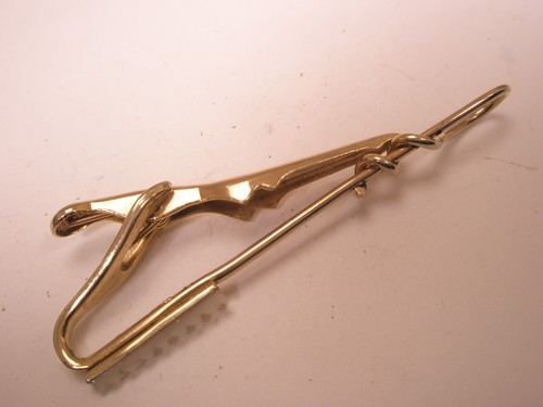 Riding Crop Quirt Decorative Antique Hunting Whip SWANK Vintage Tie Bar Clip - Picture 6 of 8