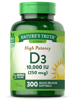 Vitamin D3 10000 IU Softgels | 300 Count | Non-GMO | by Nature's Truth