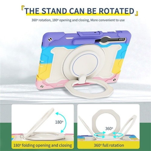Tablet Armor Stand Hard Case Cover For Samsung Galaxy Tab S7 FE S8+ S9 Ultra - Picture 38 of 91