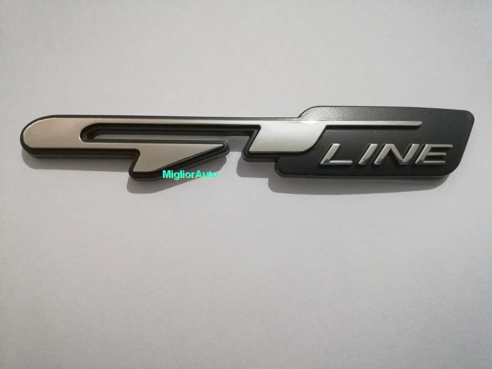 Stemma Fregio Logo 3d Adesivo EMBLEMA GTLINE GT LINE Peugeot Kia RIO SPORTAGE - Immagine 2 di 4