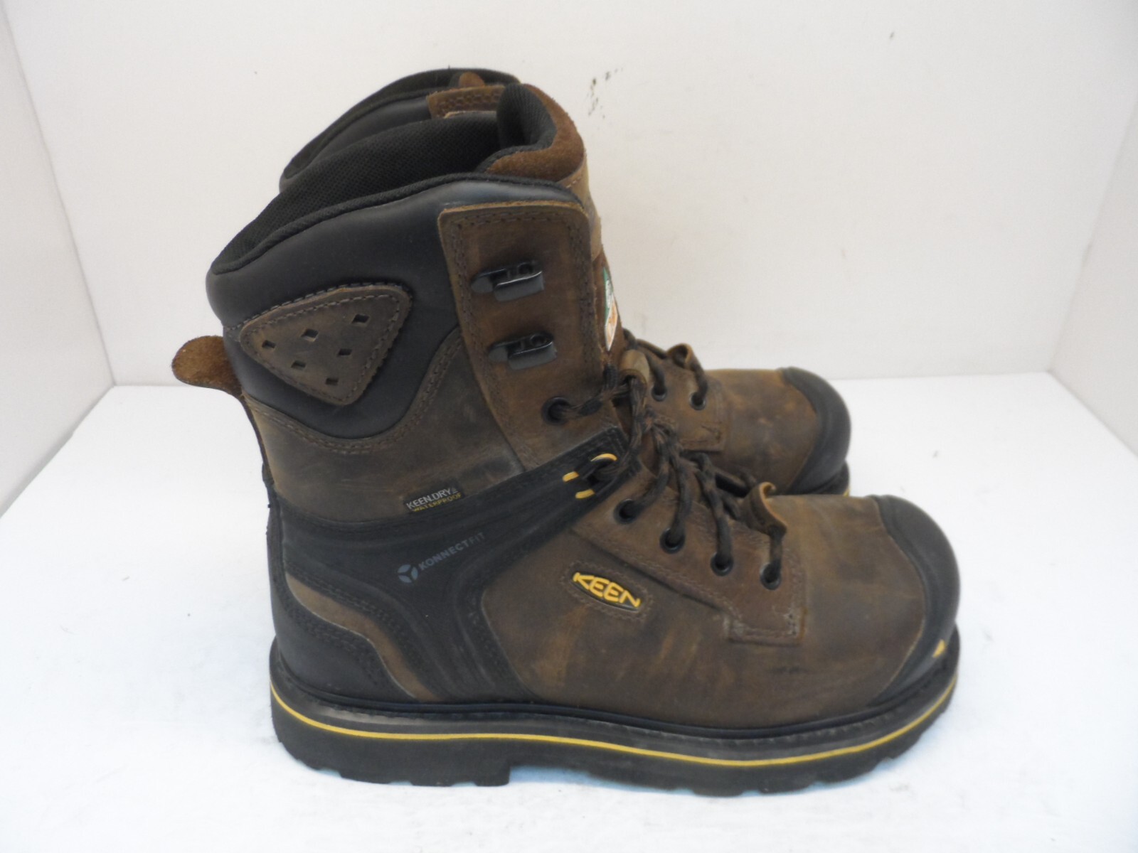 Stivali da lavoro impermeabili Keen 8 pollici Abitibi II CTCP da uomo marroni taglia 7 5D
