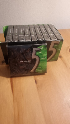 5 Gum Kaugummistreifen Spearmint rain (electro) Zuckerfrei grün