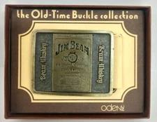 Vintage Jim Beam Straight Bourbon The Old-time Buckle Collection Oden Inc Buckle