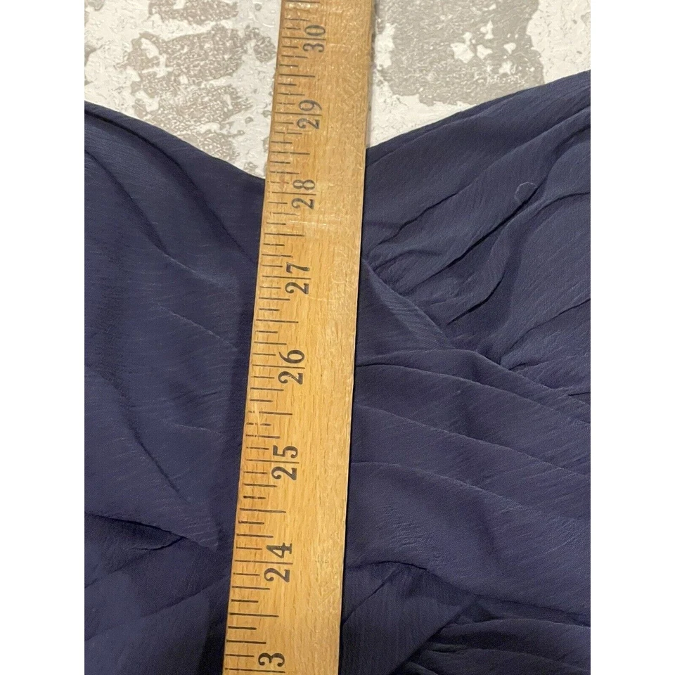 Свадебное платье David's темно-синее без бретелек размер 4 милое декольте б/у в отличном состоянии - Изображение 4 из 4