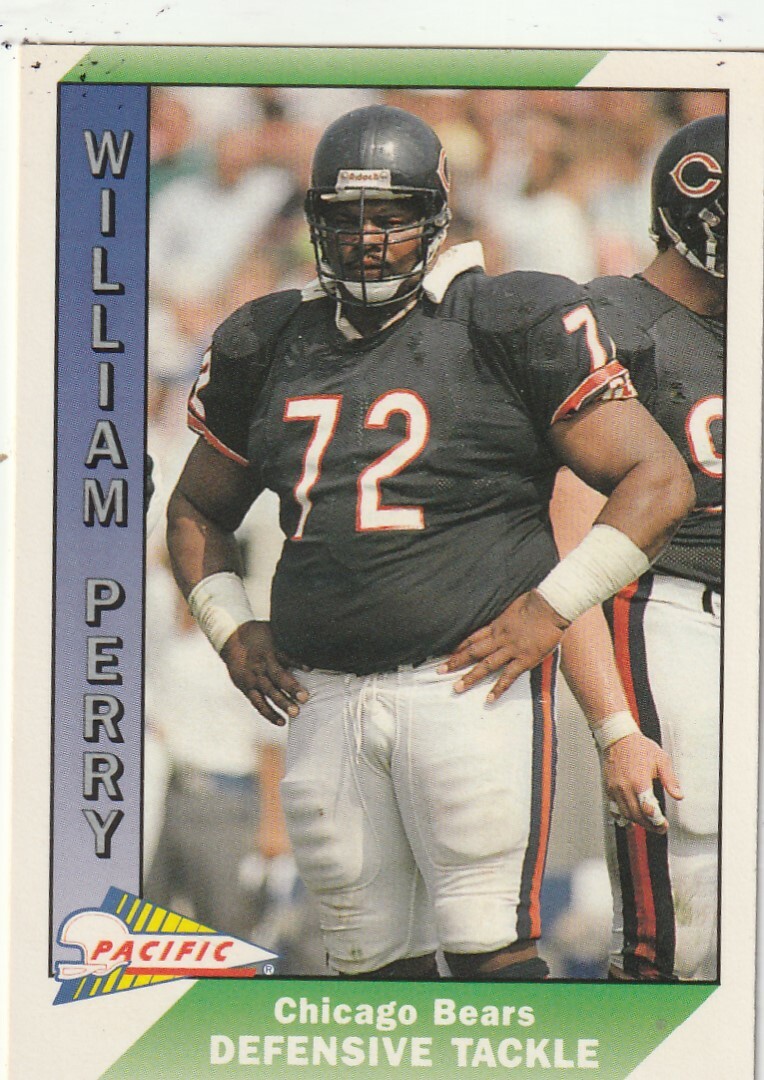 FREE SHIPPING-MINT-1991 Pacific William Perry #52 BEARS PLUS BONUS CARDS