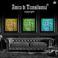 Fashion Faces Wall Art Set of 3 Decor Marilyn Monroe Pop Art Painting on Canvas